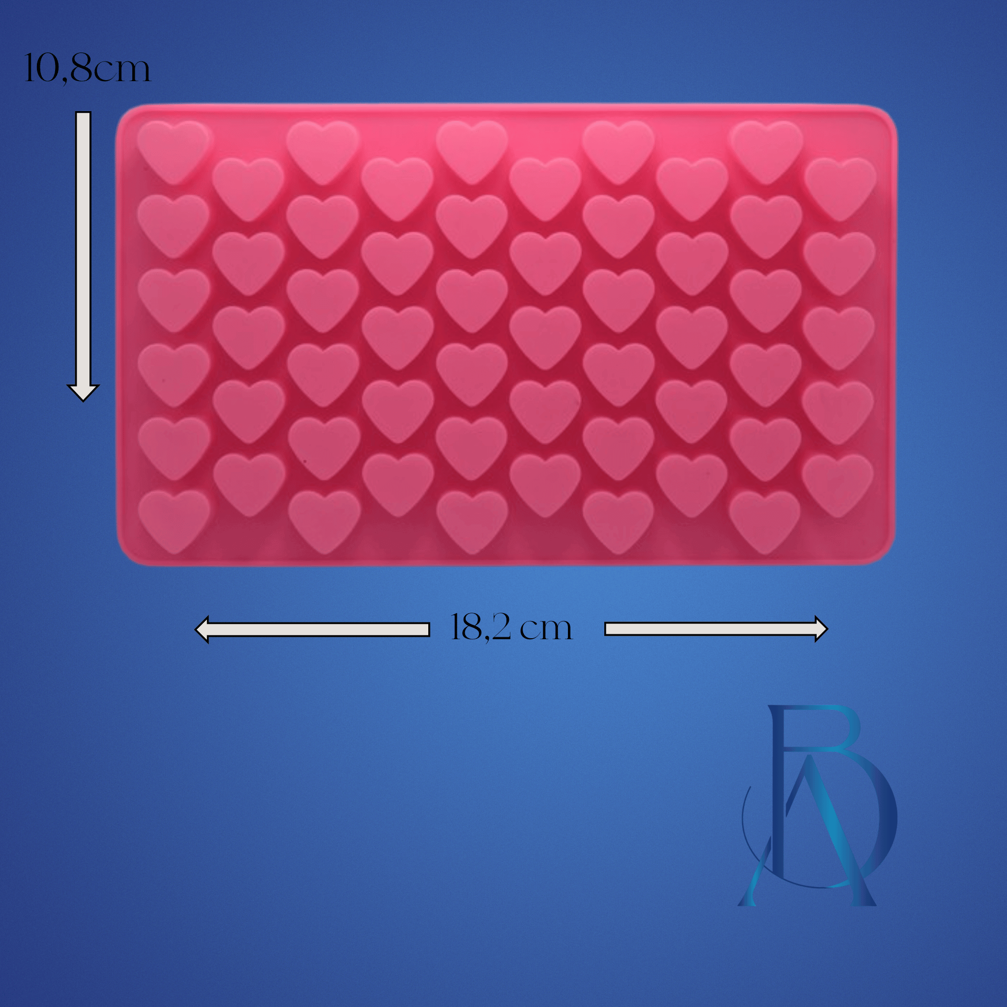 Molde de Silicona Corazones Mini 55 Cavidades