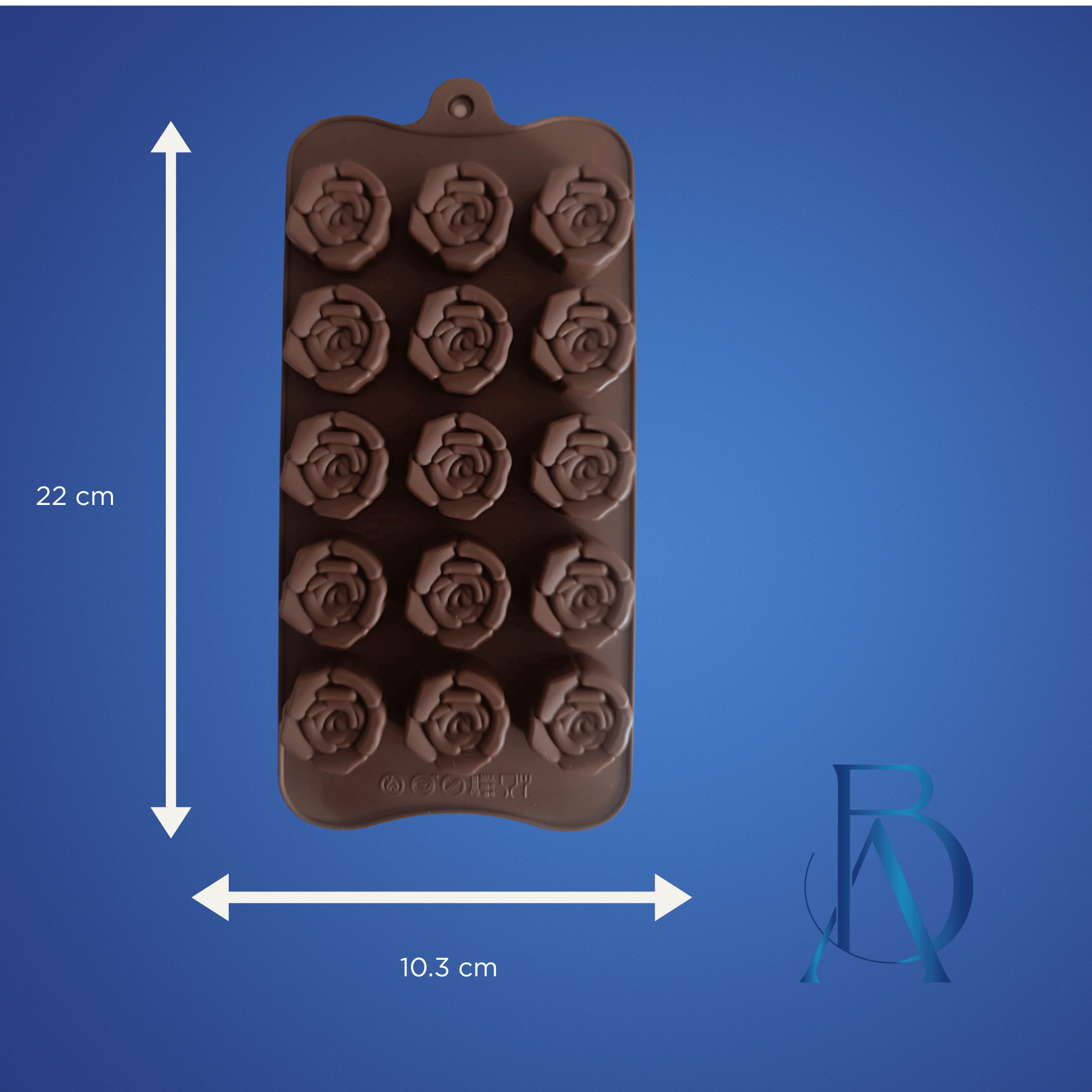 Molde de Silicona Mini Rosas - 15 Cavidades