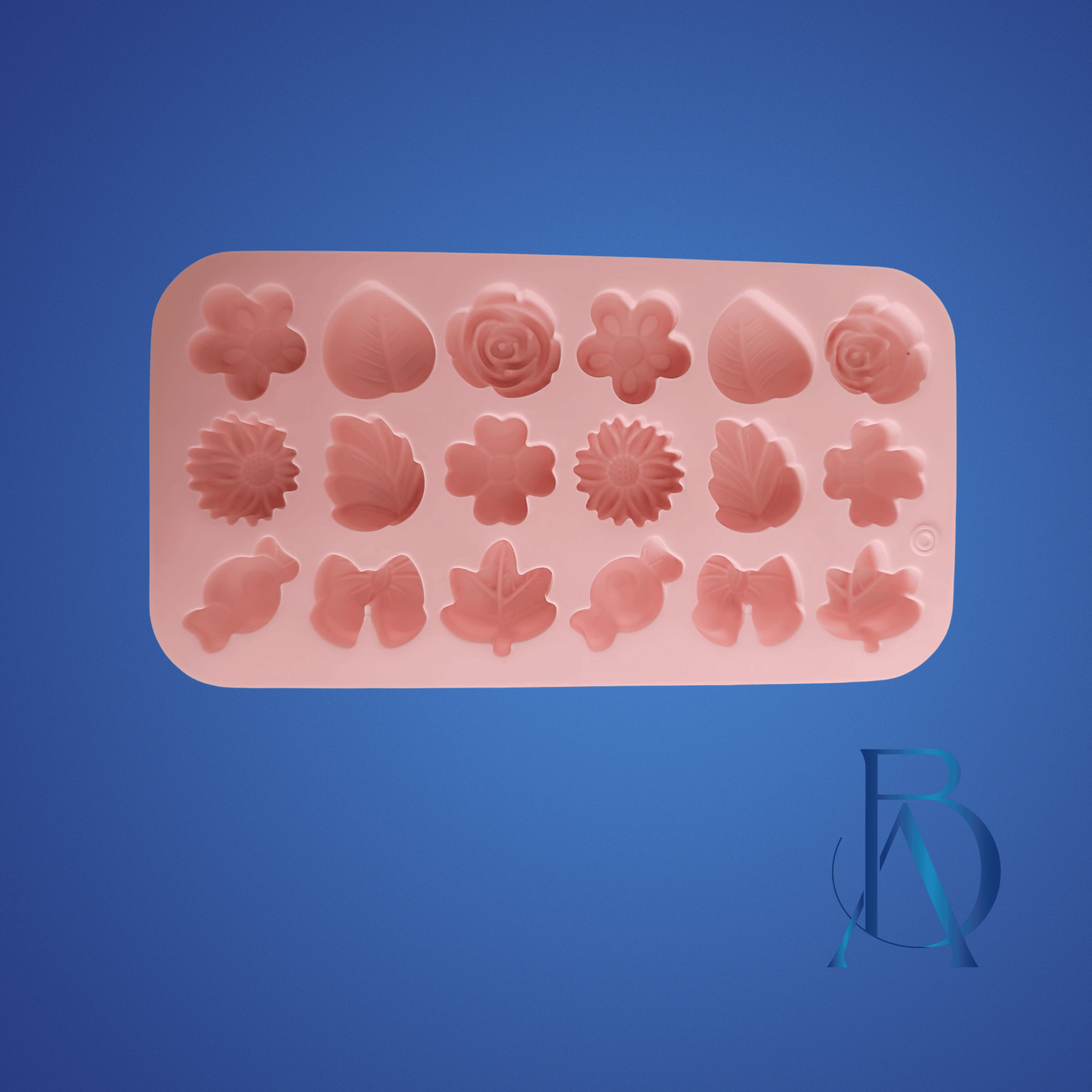 Molde de Silicona Flores y Detalles- 18 Cavidades