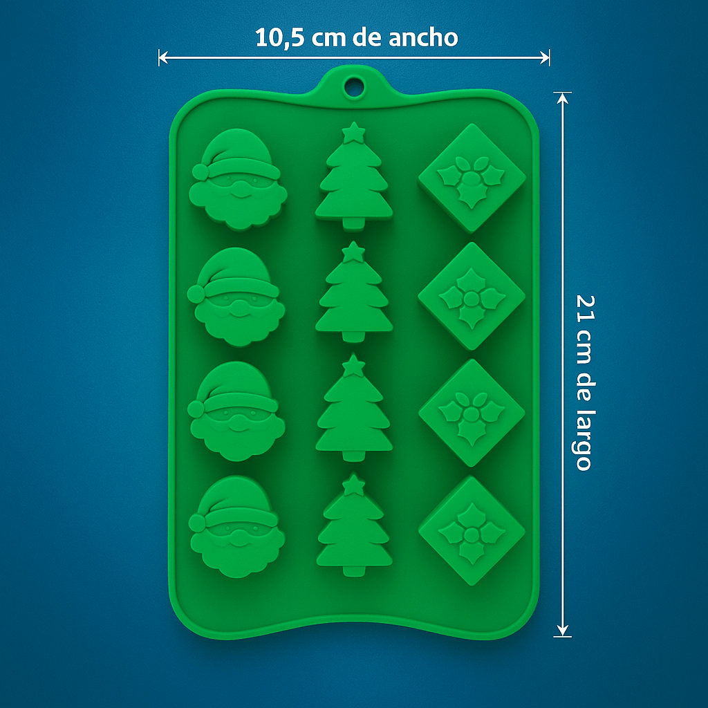 Molde de Silicona “Papá Noel & árbol de Navidad”