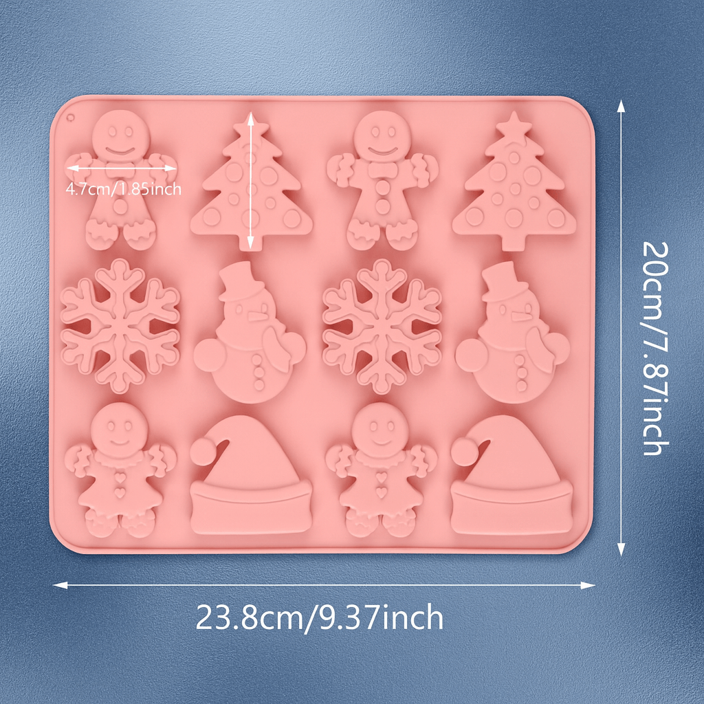 Molde de Silicona “Figuras Navideñas Dulces”