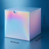 Pack de 25 Cajas de Regalo Iridiscentes 10.16x10.16x10.16 cm