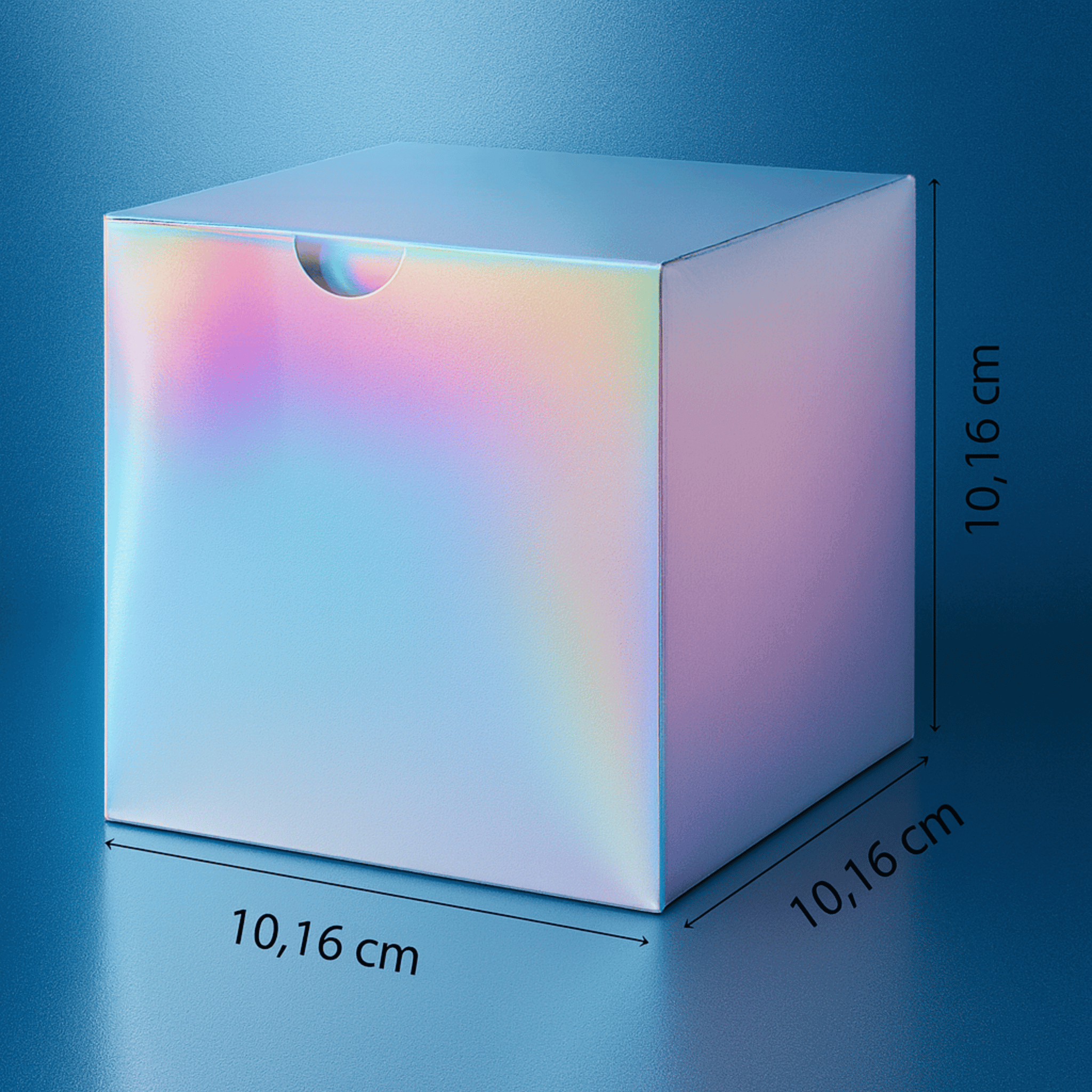 Pack de 25 Cajas de Regalo Iridiscentes 10.16x10.16x10.16 cm