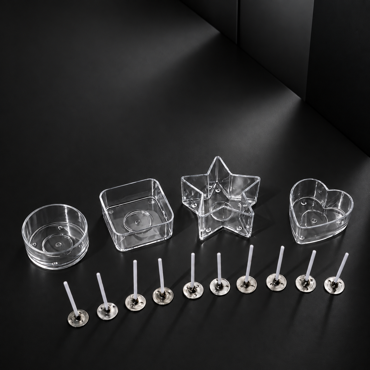 pack 15 moldes velas de Te y 15 mechas