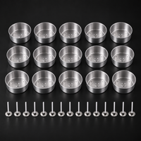 Pack de 15 moldes de aluminio y 15 mechas