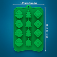 Molde de Silicona “Papá Noel & árbol de Navidad”