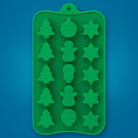 Molde de Silicona “Árboles, Bolas y Estrellas de Navidad”