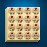 Pegatinas “Hecho a mano con amor” – Pack de 60 unidades