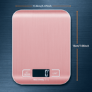 Báscula Digital de Cocina – Color Rosa | Capacidad hasta 10 kg