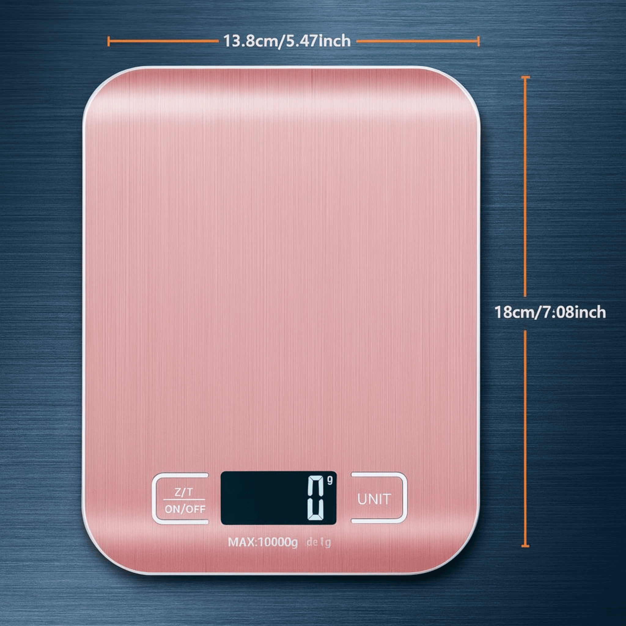 Báscula Digital de Cocina – Color Rosa | Capacidad hasta 10 kg