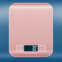 Báscula Digital de Cocina – Color Rosa | Capacidad hasta 10 kg