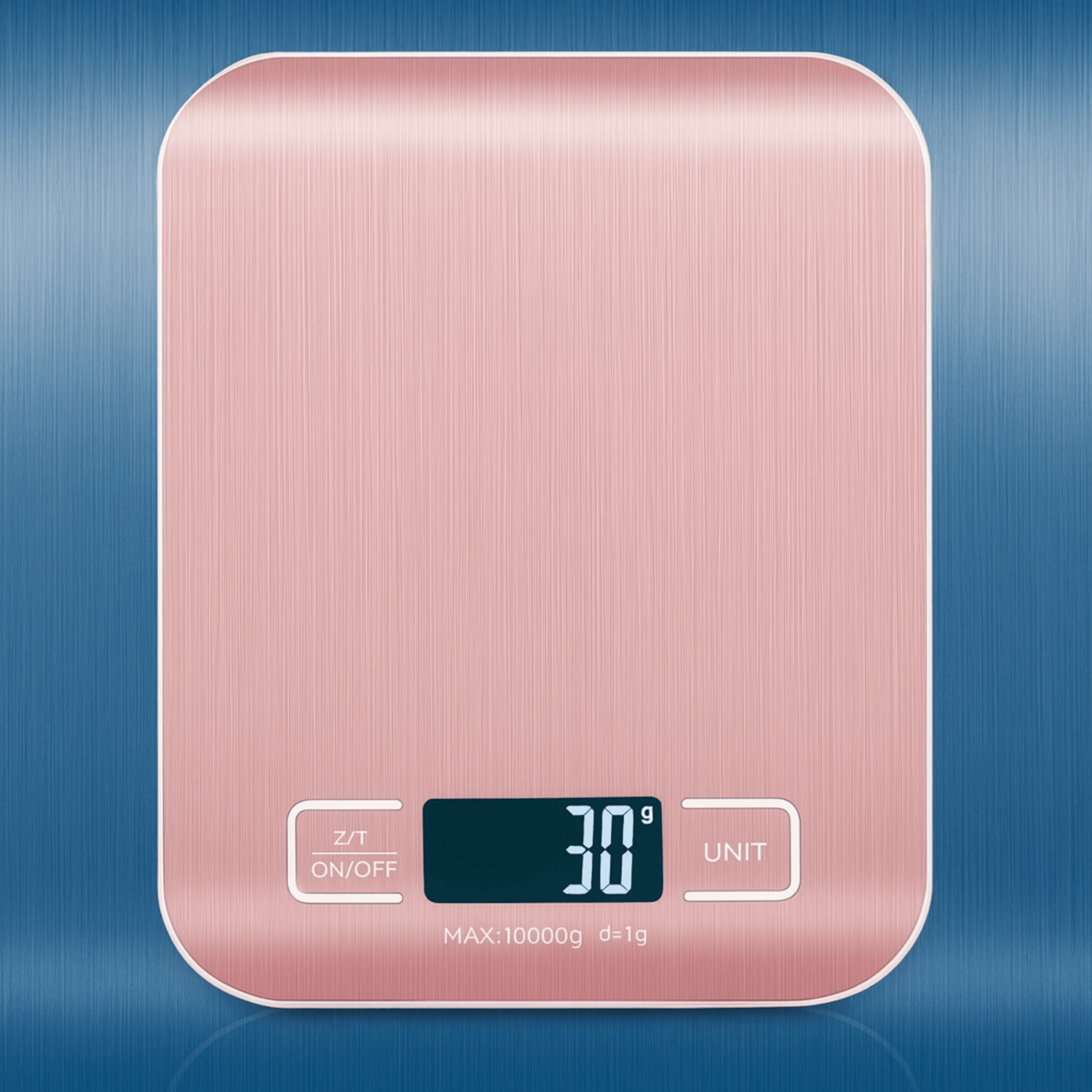 Báscula Digital de Cocina – Color Rosa | Capacidad hasta 10 kg