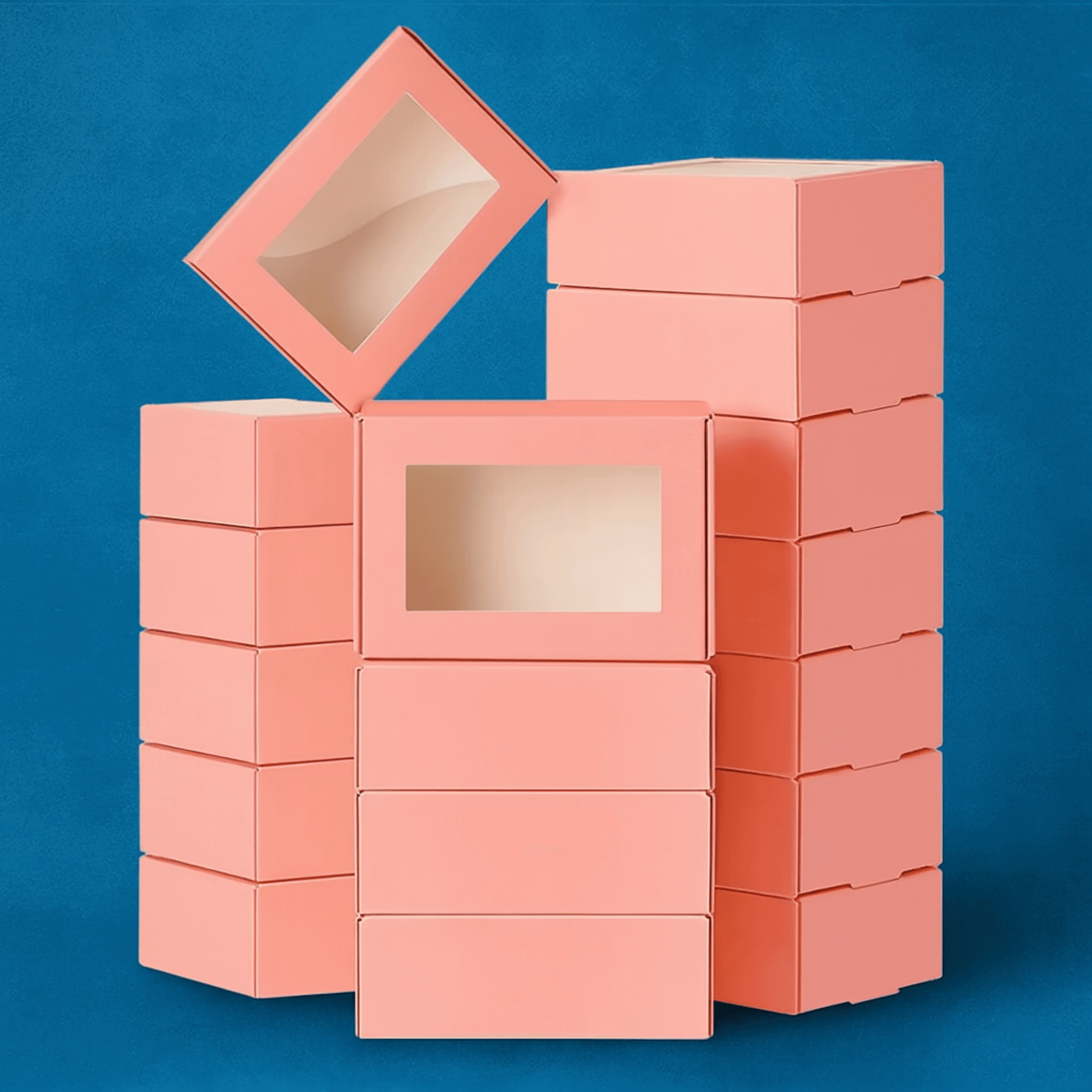 Pack de 25 Cajas de Regalo de Cartón – Color Rosa