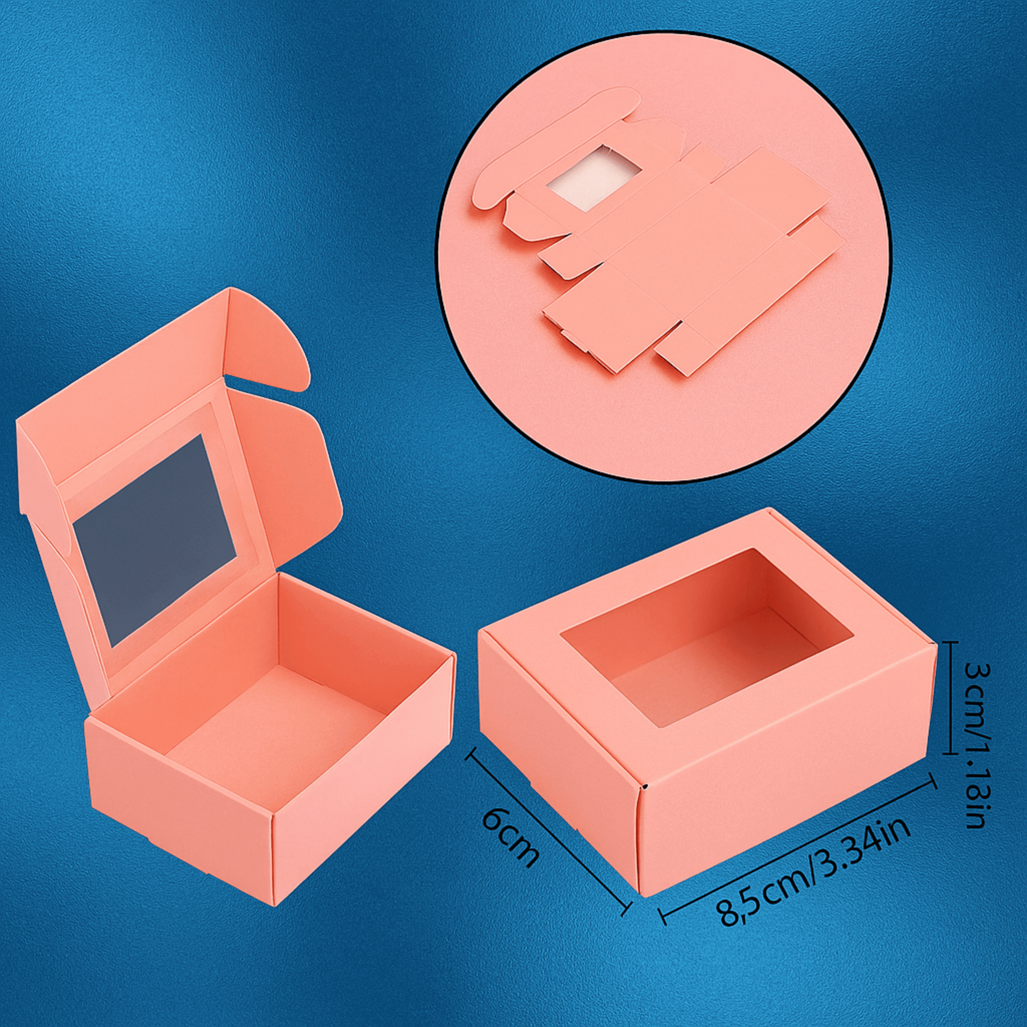 Pack de 25 Cajas de Regalo de Cartón – Color Rosa