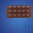 Molde Corazones choco 15 cavidades