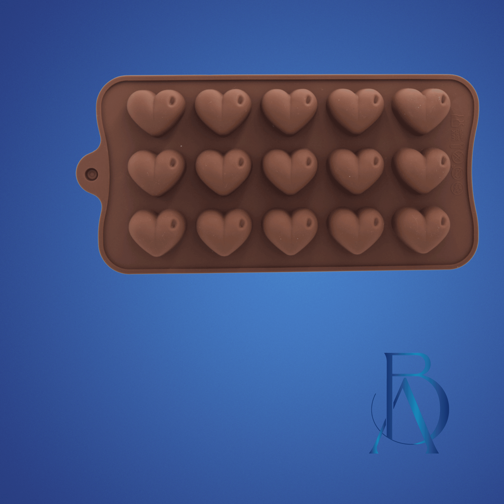 Molde Corazones choco 15 cavidades