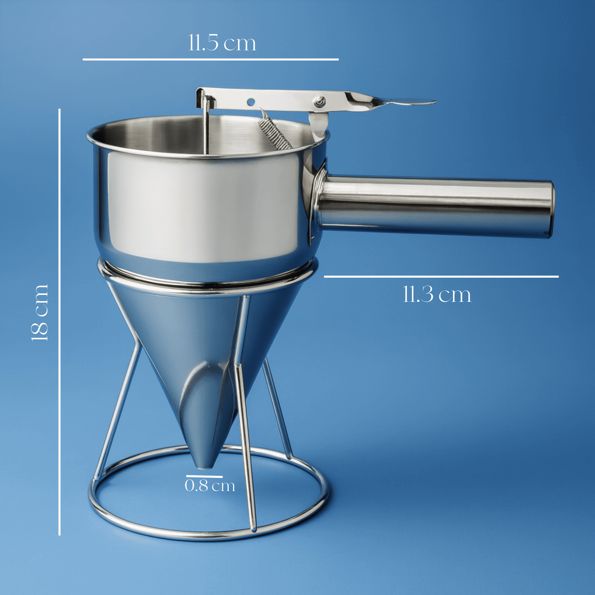 Dispensador de cera de acero inoxidable con soporte – 1 pieza
