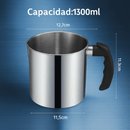 Recipiente de acero inoxidable 1300 ml para fundir cera