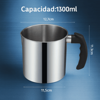 Recipiente de acero inoxidable 1300 ml para fundir cera