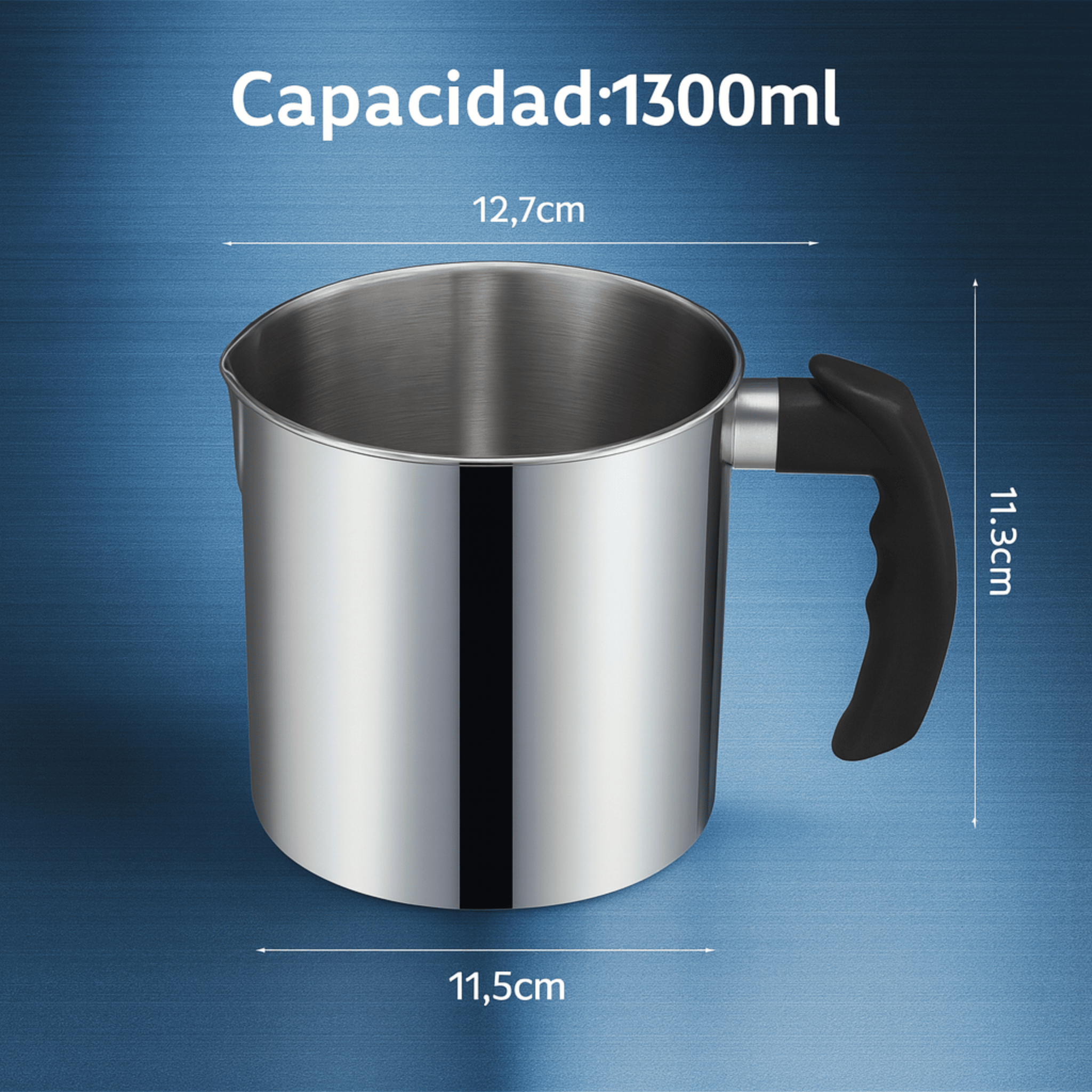 Recipiente de acero inoxidable 1300 ml para fundir cera