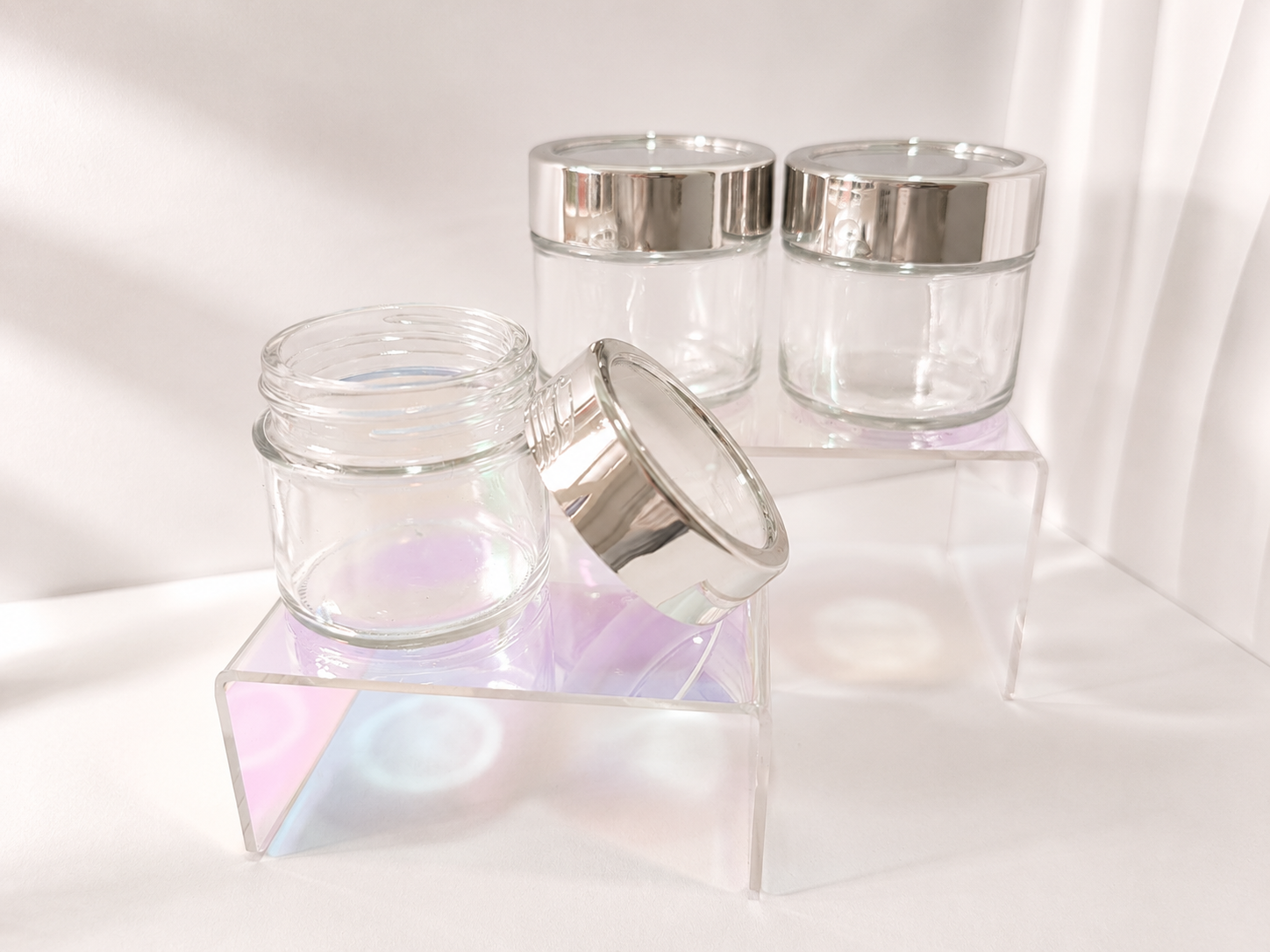 Vaso cristal con tapa plástica 70ml